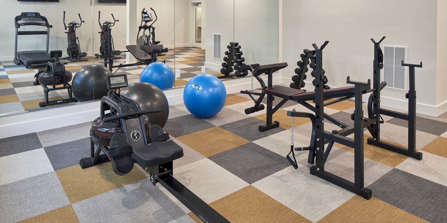 Rendering of a fitness center at Avion Point Seniors in Charlotte, North Carolina