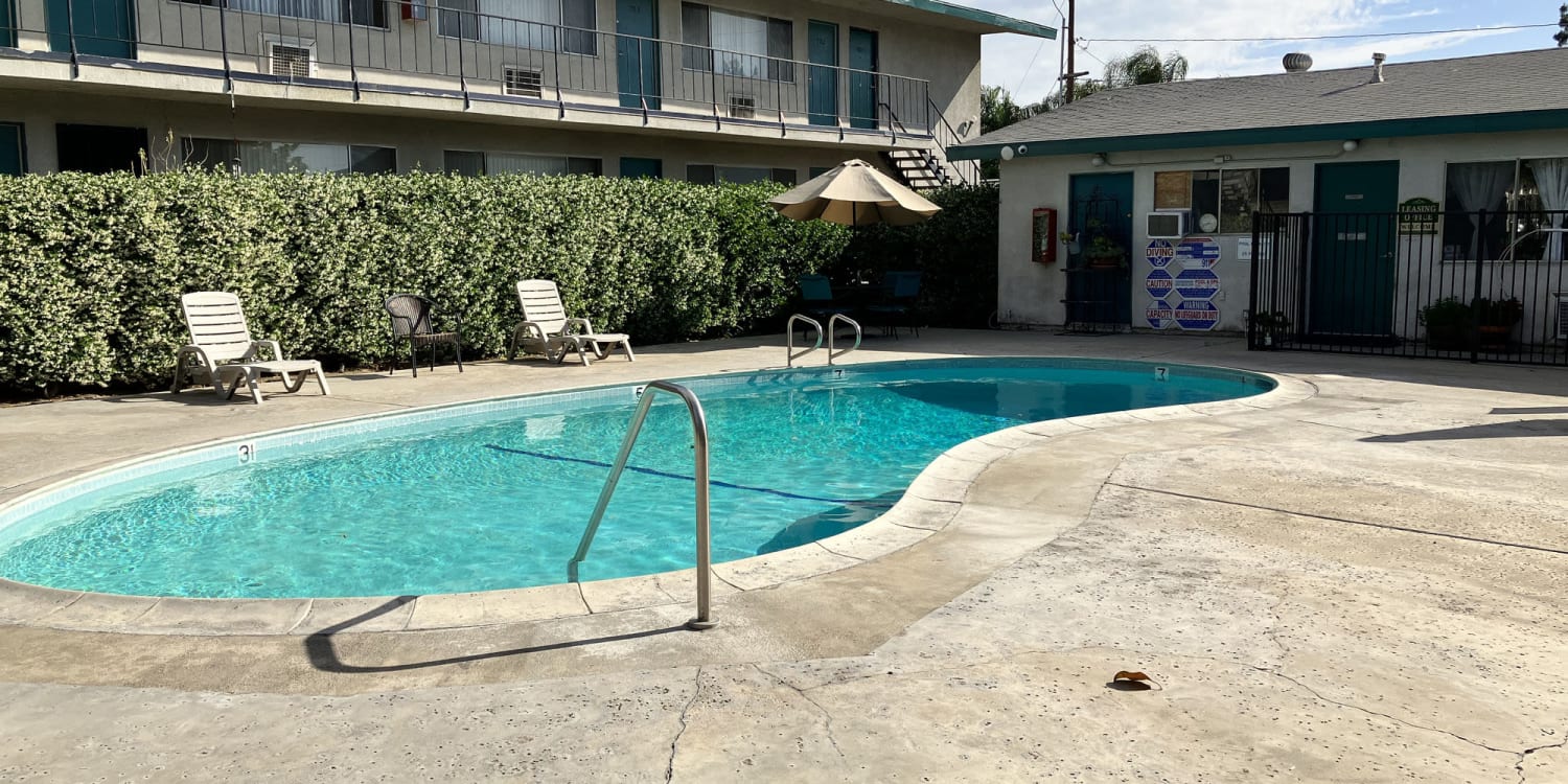 Swimming pool at Golden Oaks in Riverside, California