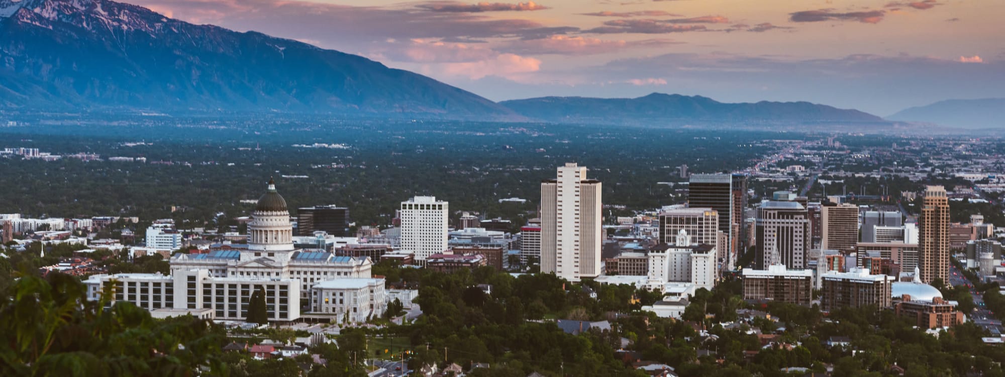 An aerial view of Salt Lake City, Utah near STOR-N-LOCK Self Storage