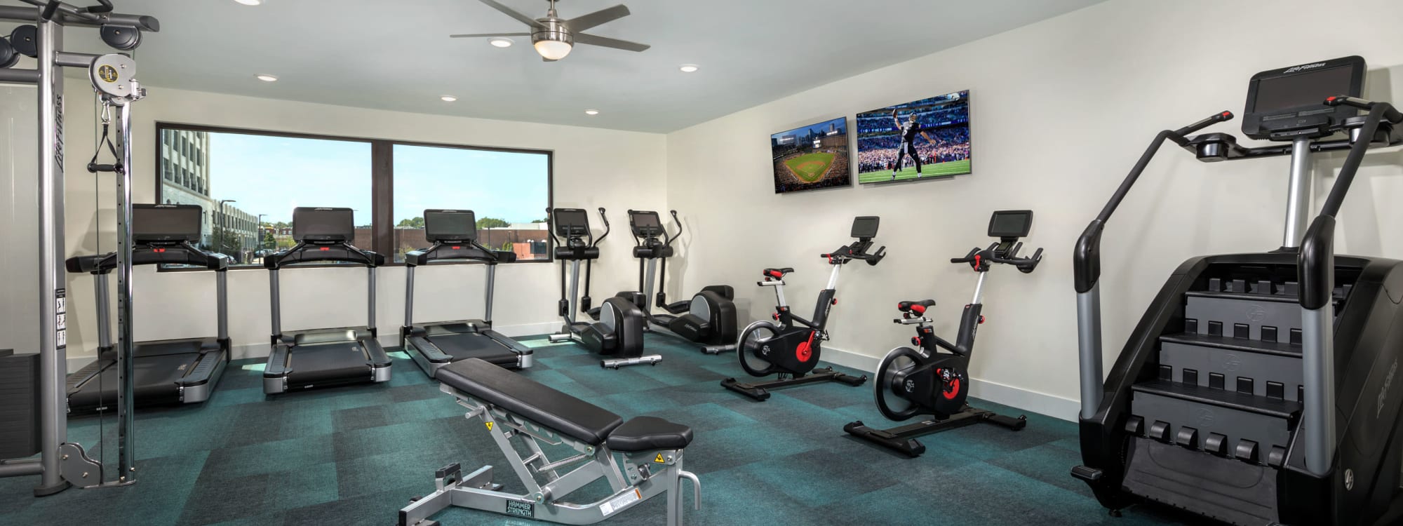 Fitness center at The Scout Scott's Addition in Richmond, Virginia