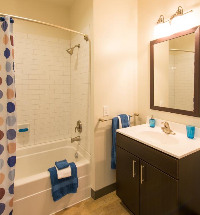 Bathroom in a home at Reside MKT in Wilmington, Delaware
