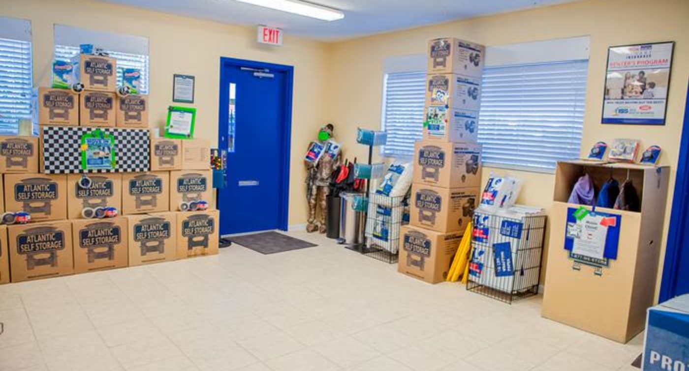 Get your boxes moving supplies at Atlantic Self Storage location in Jacksonville