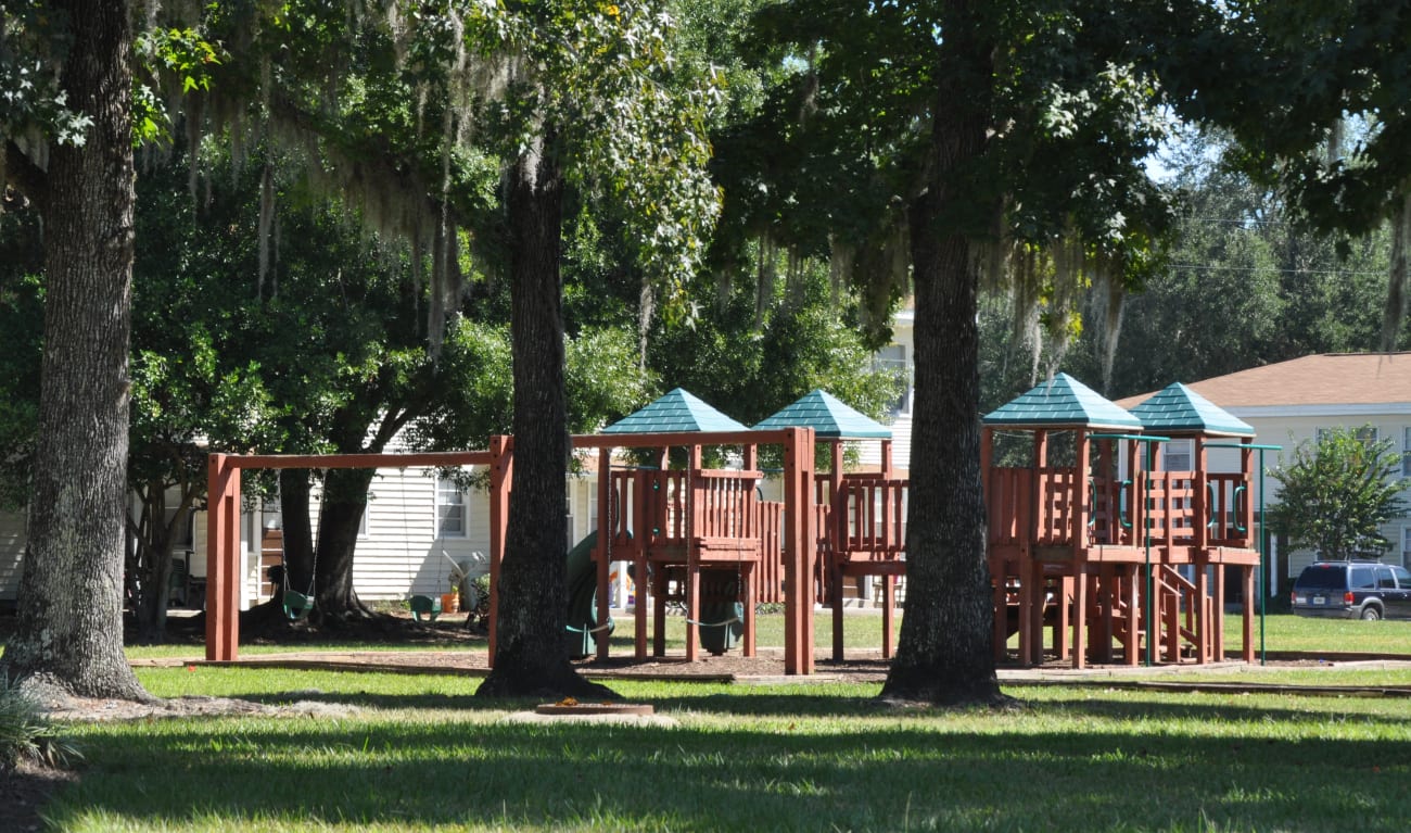 Childrens playground at St. Johns Landing Apartments in Green Cove Springs, Florida