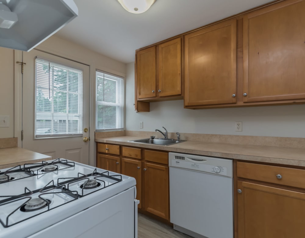 Kitchen at West Gate Townhomes in New Haven, Connecticut