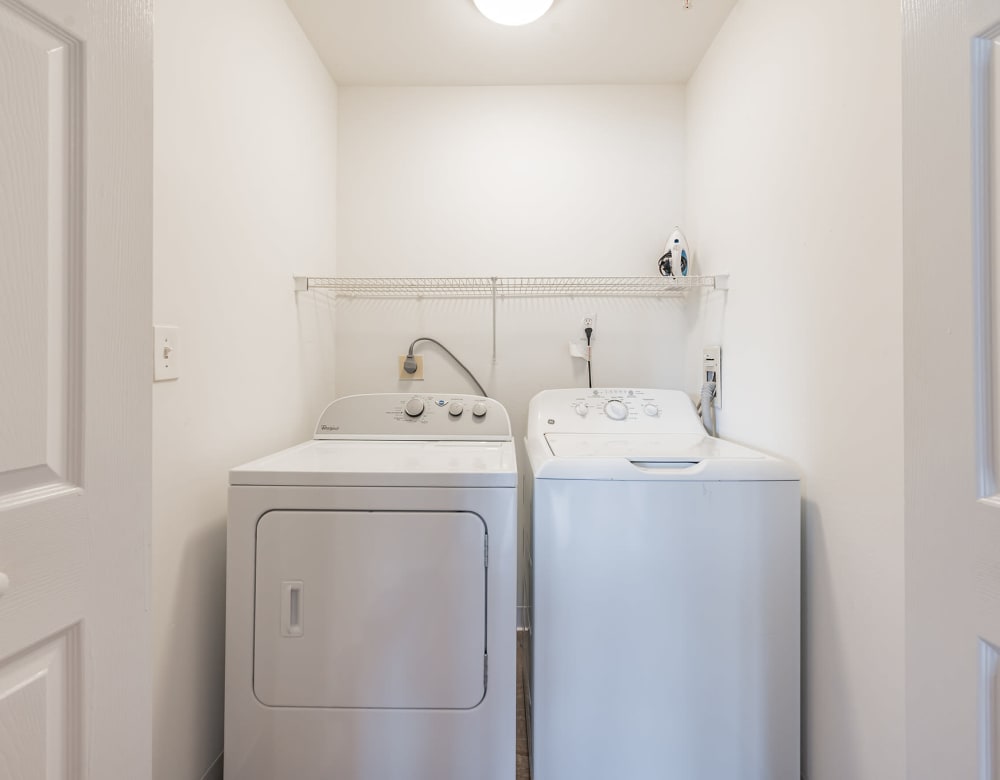 In-home laundry room at Summit at Mill Ridge in East Haven, Connecticut