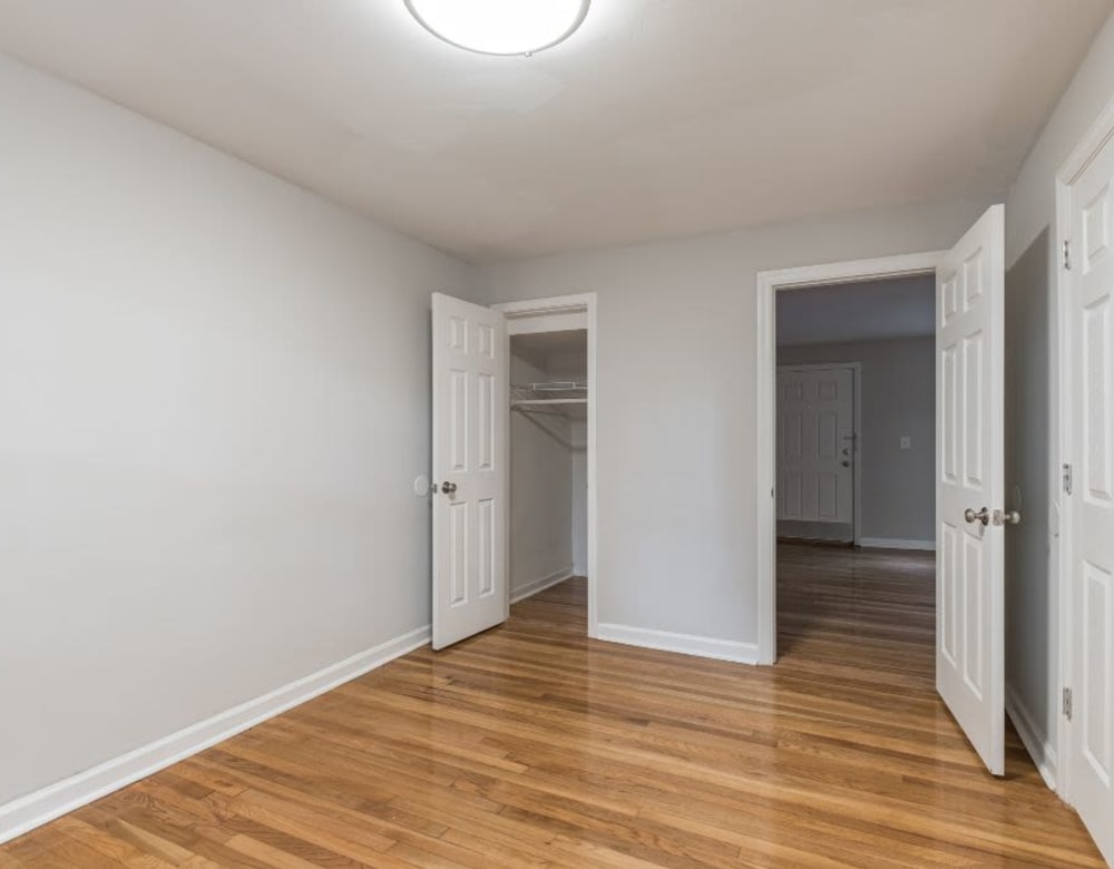 Room with wood floors at Eagle Rock Apartments at Maplewood in Maplewood, New Jersey