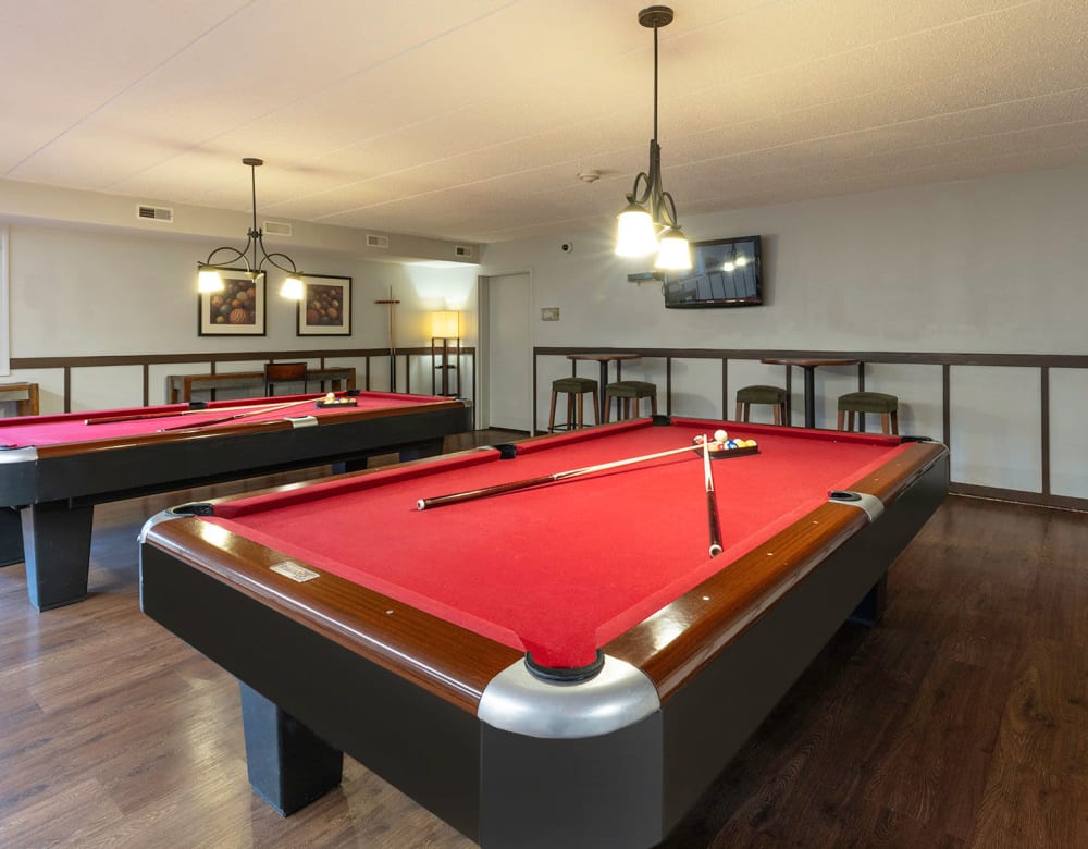 Recreation room at Eagle Rock Apartments at MetroWest in Framingham, Massachusetts