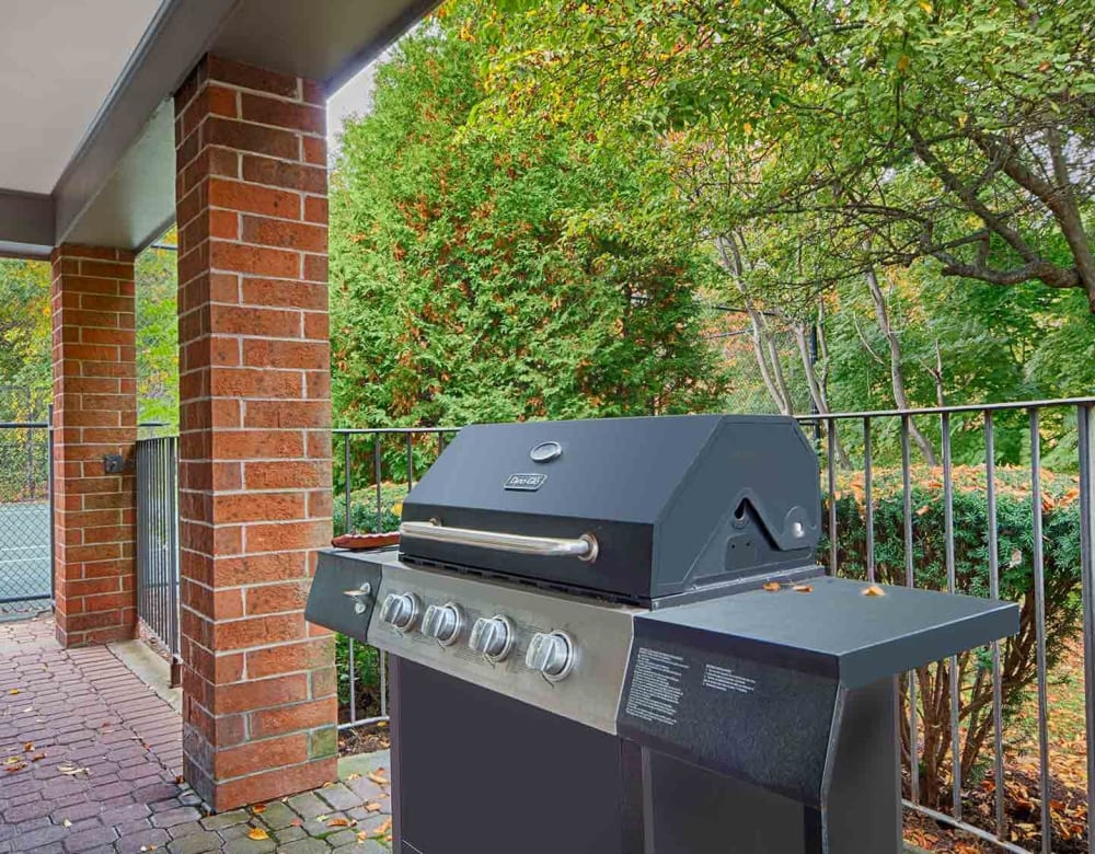 Gas barbeque grill at Eagle Rock Apartments at Swampscott in Swampscott, Massachusetts