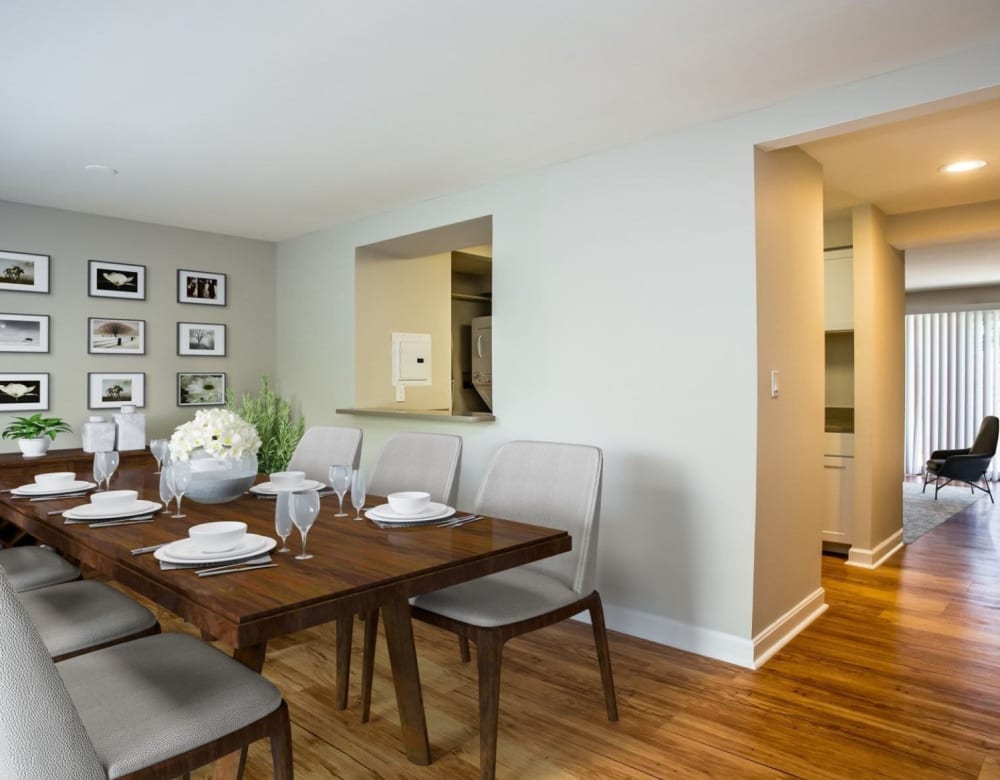 Living room with modern details at Eagle Rock Apartments & Townhomes at Brighton in Brighton, Massachusetts