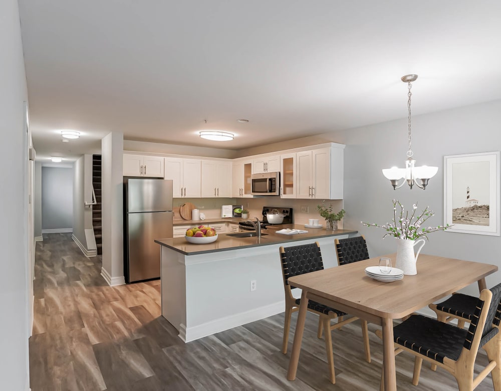 Kitchen at Eagle Rock Apartments & Townhomes at Rensselaer in Rensselaer, New York