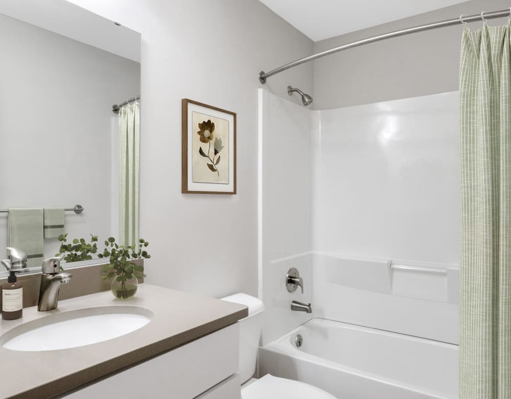 Bathroom at Bay Ridge at Nashua Apartments in Nashua, New Hampshire