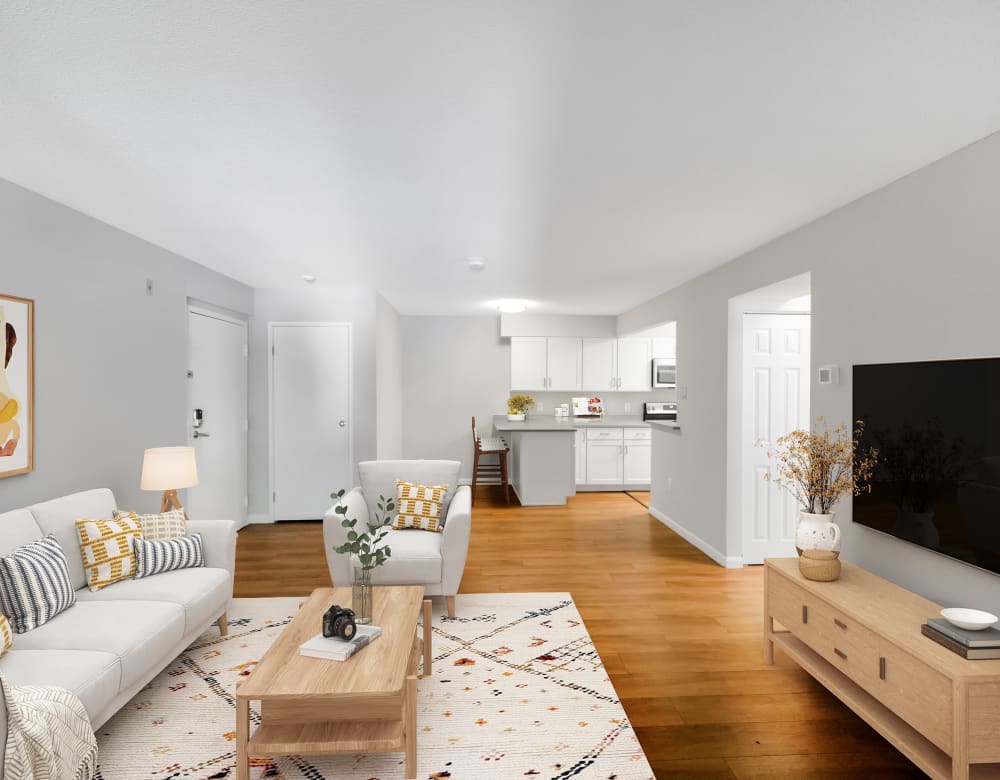 Living Room at Bay Ridge at Nashua Apartments | Apartments in Nashua, New Hampshire