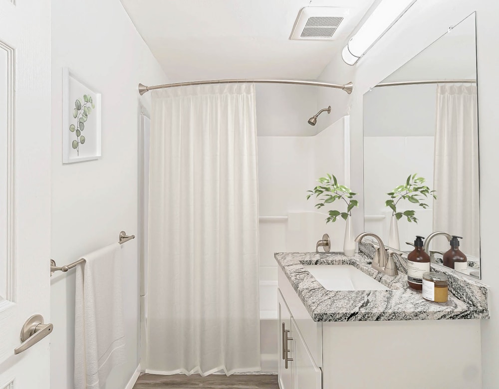 Newly Updated Bathroom at Park Village West in Westborough, Massachusetts