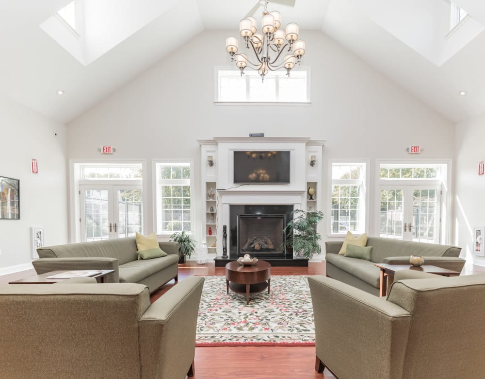 Cozy Living Room at Park Village West in Westborough, Massachusetts