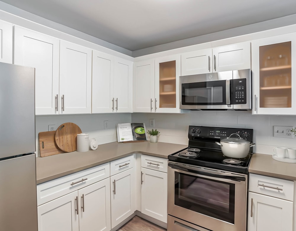 Our Modern Apartments in Rensselaer, New York showcase a Kitchen