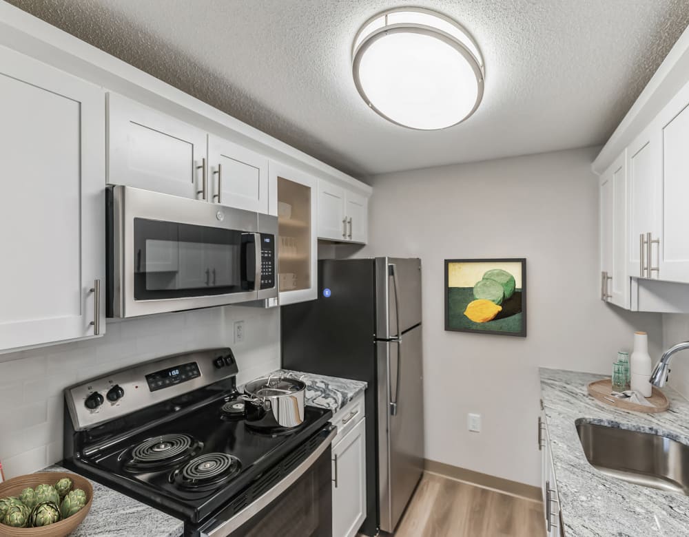 Our Modern Apartments in Enfield, Connecticut showcase a Kitchen