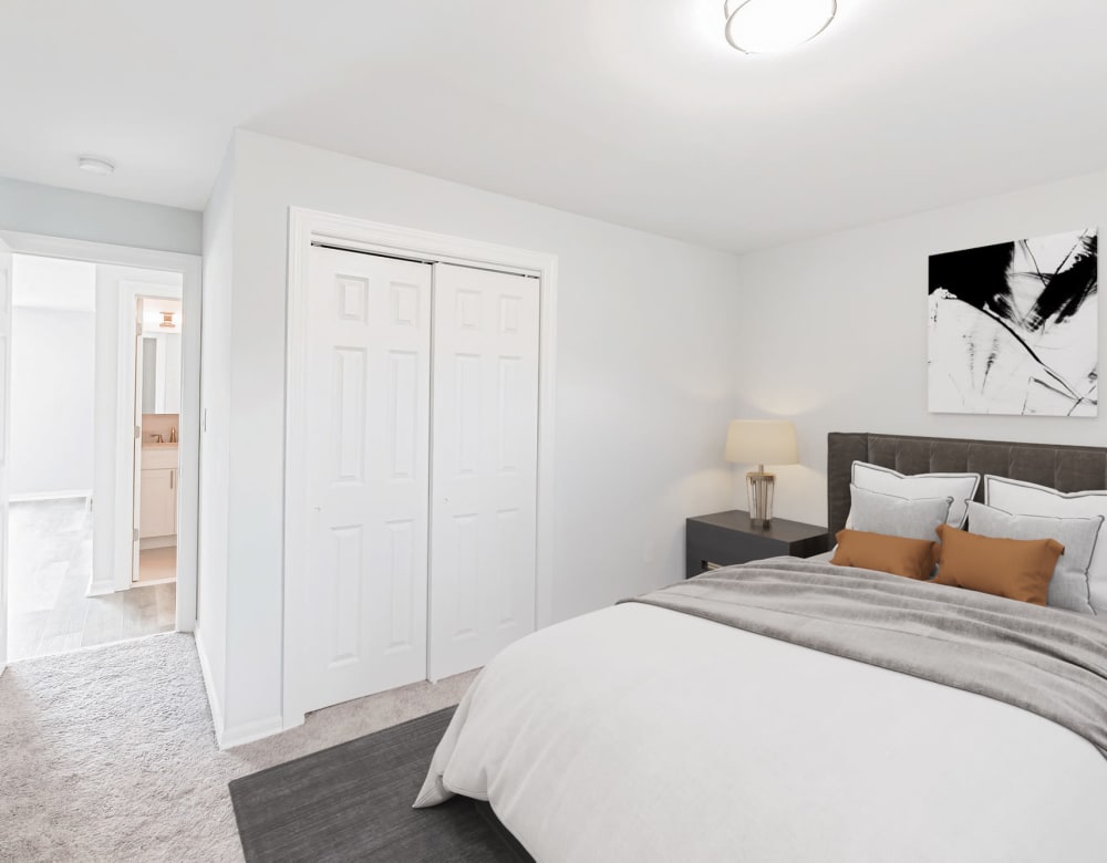 Our Modern Apartments in Amityville, New York showcase a Bedroom
