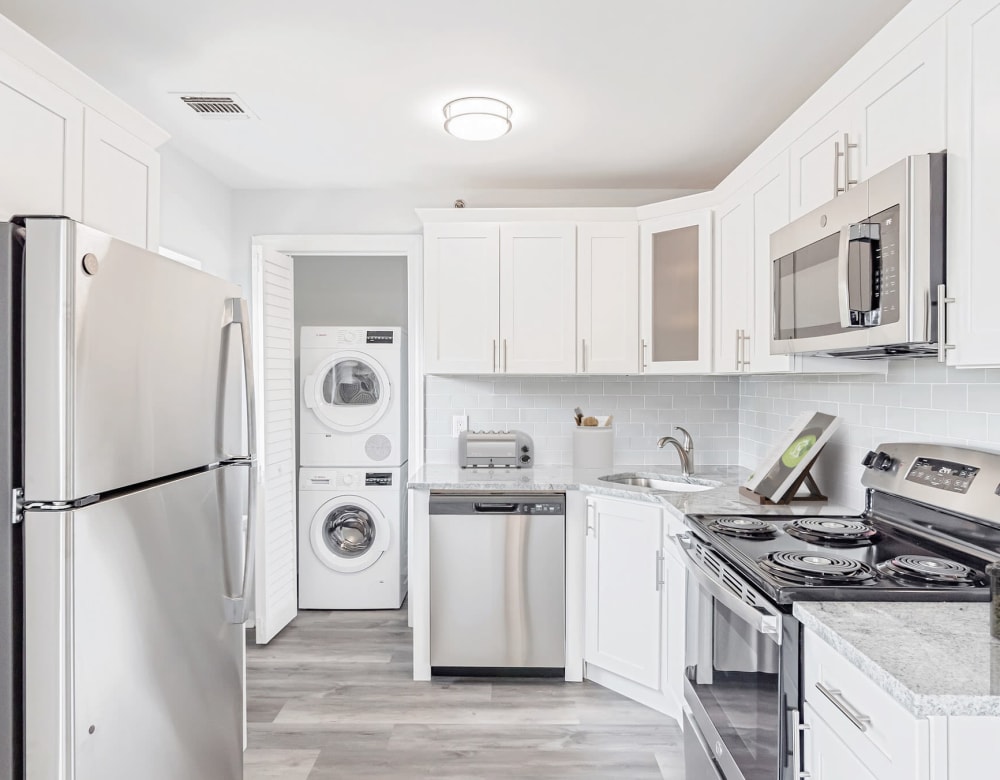 Our Modern Apartments in Amityville, New York showcase a Kitchen