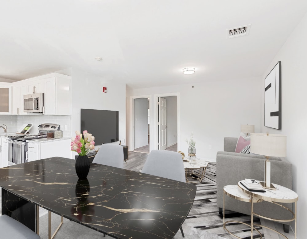 Our Modern Apartments in Amityville, New York showcase a Dining Room