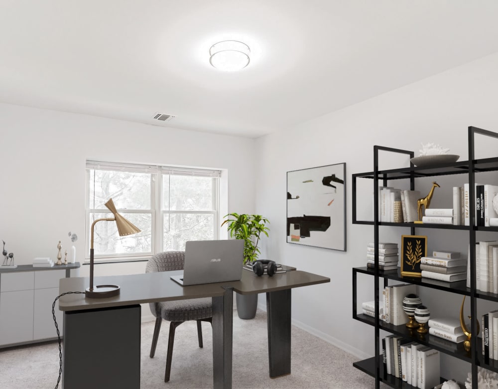 Our Modern Apartments in Amityville, New York showcase an office room