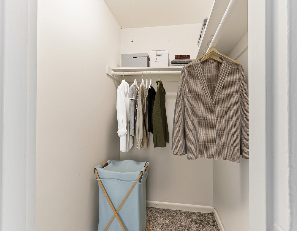 Walk-in closet at Bayview Apartments in Freeport, New York