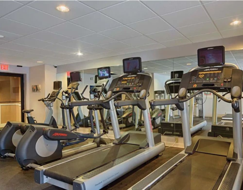 high end gym at Eagle Rock Apartments at Framingham in Framingham, Massachusetts
