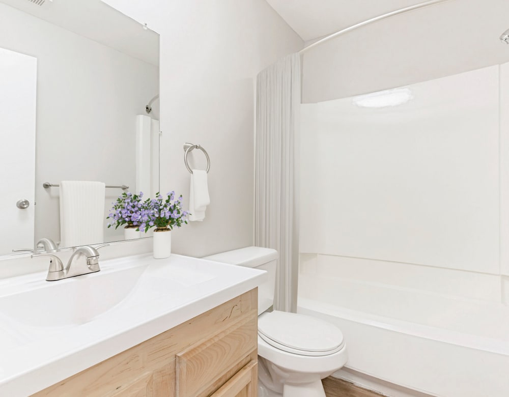 bathroom at Ramblewood Village Apartments in Mount Laurel, New Jersey