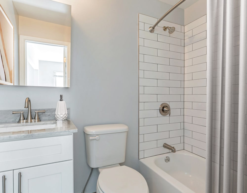Beautiful bathroom at Mid Island Apartments Bay Shore, New York