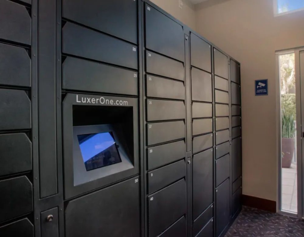 Lock boxes at Eagle Rock Apartments at Framingham memory care in Framingham, Massachusetts