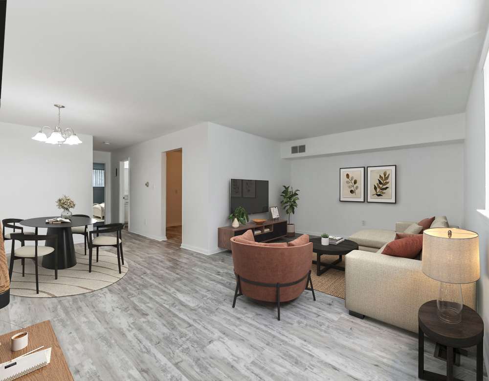 spacious living room at Mountain View Terrace in Latham, New York