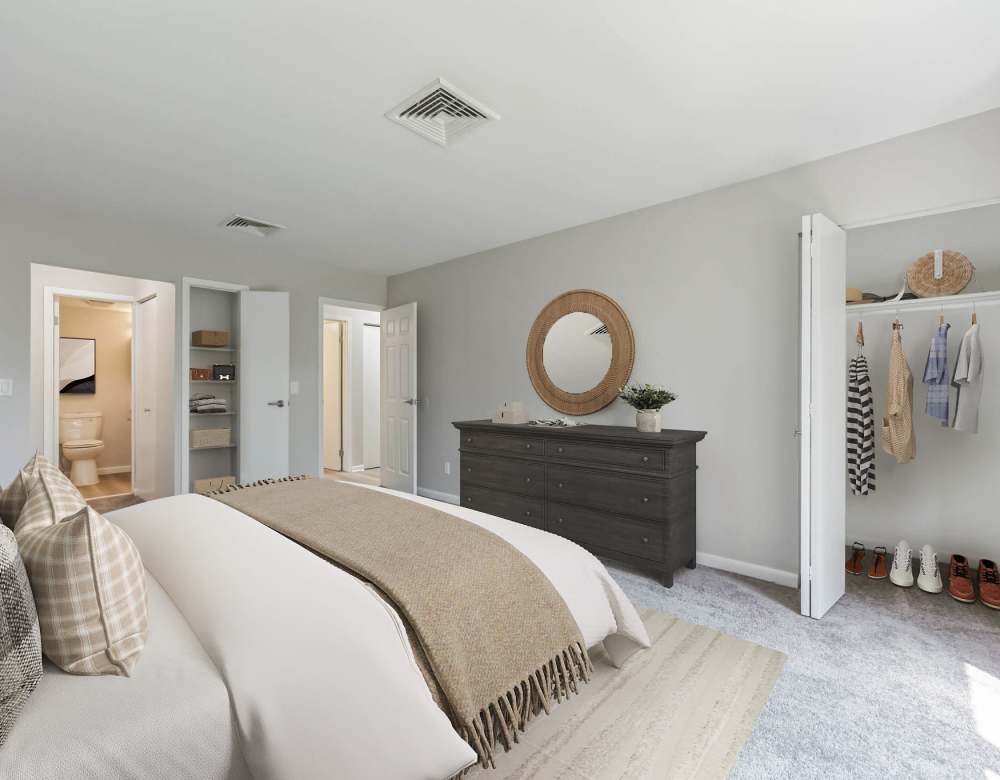 Well-decorated Bedroom at Eagle Rock Apartments at Mohegan Lake in Mohegan Lake, New York