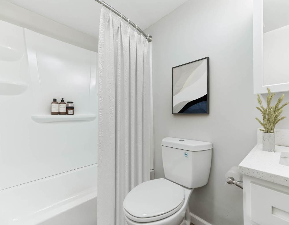 Comfortable Bathroom at Eagle Rock Apartments at Mohegan Lake in Mohegan Lake, New York