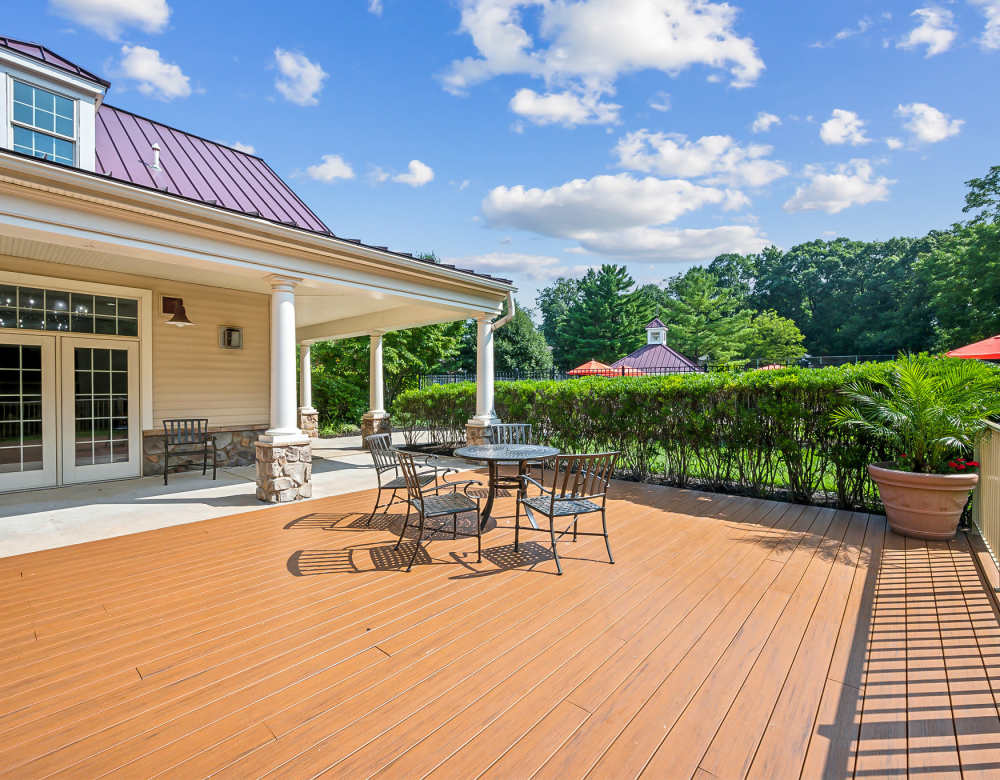 Outdoor Patio at Eagle Rock Apartments at Malvern in Malvern, Pennsylvania