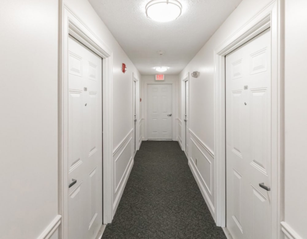 Bright Hallway  at Eagle Rock Apartments at Manchester in Manchester, New Hampshire