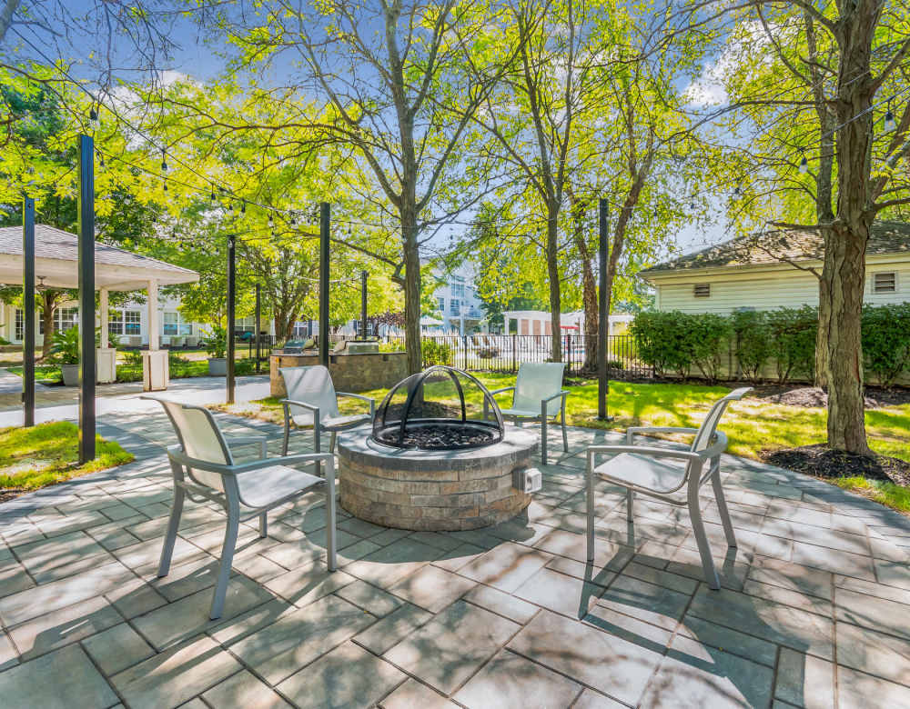 Fire pits at Eagle Rock Apartments at Freehold in Freehold, New Jersey