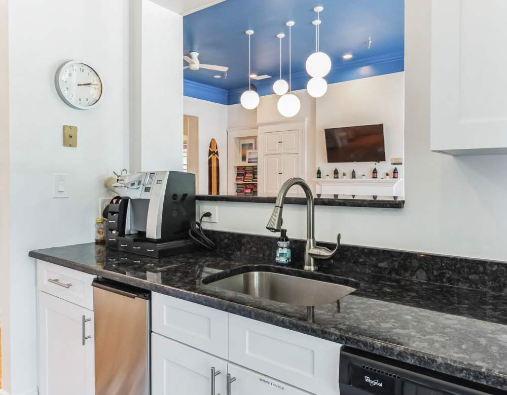 Community clubhouse kitchen at Eagle Rock Apartments at Freehold in Freehold, New Jersey