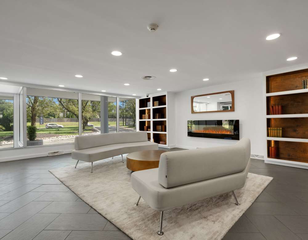 Newly renovated lobby at Chestnut Hill Tower in Philadelphia, Pennsylvania