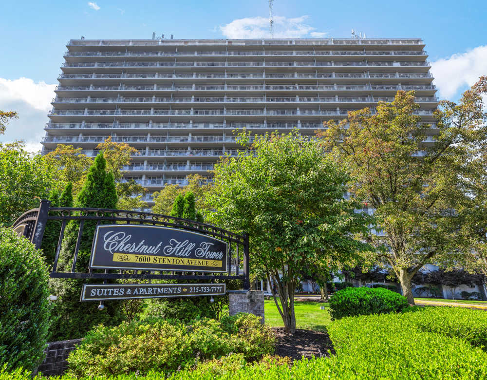 Beautiful views at Chestnut Hill Tower in Philadelphia, Pennsylvania