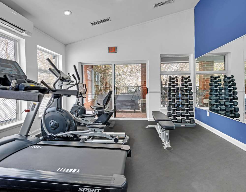 Fitness center at Eagle Rock Apartments at Swampscott in Swampscott, Massachusetts