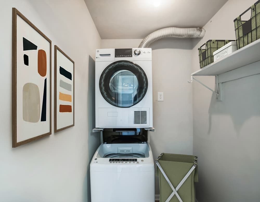In-unit washing machine and dryer at The Jefferson, an Eagle Rock Community in Falls Church, Virginia