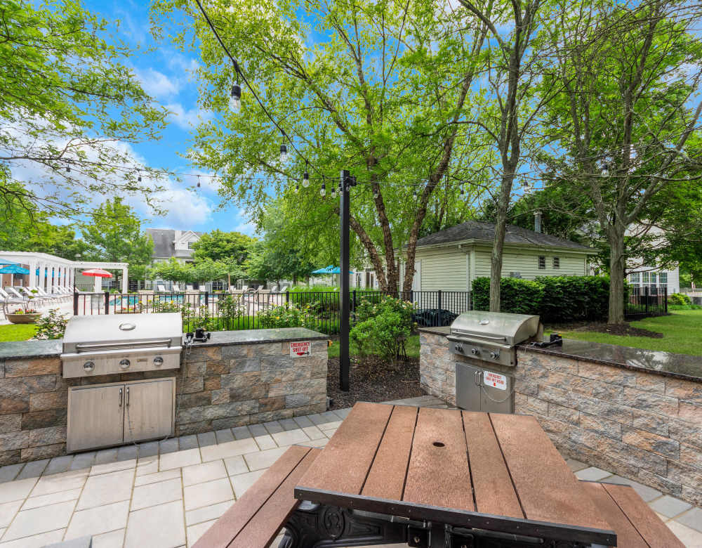Grill and picnic area at Eagle Rock Apartments at Freehold in Freehold, New Jersey