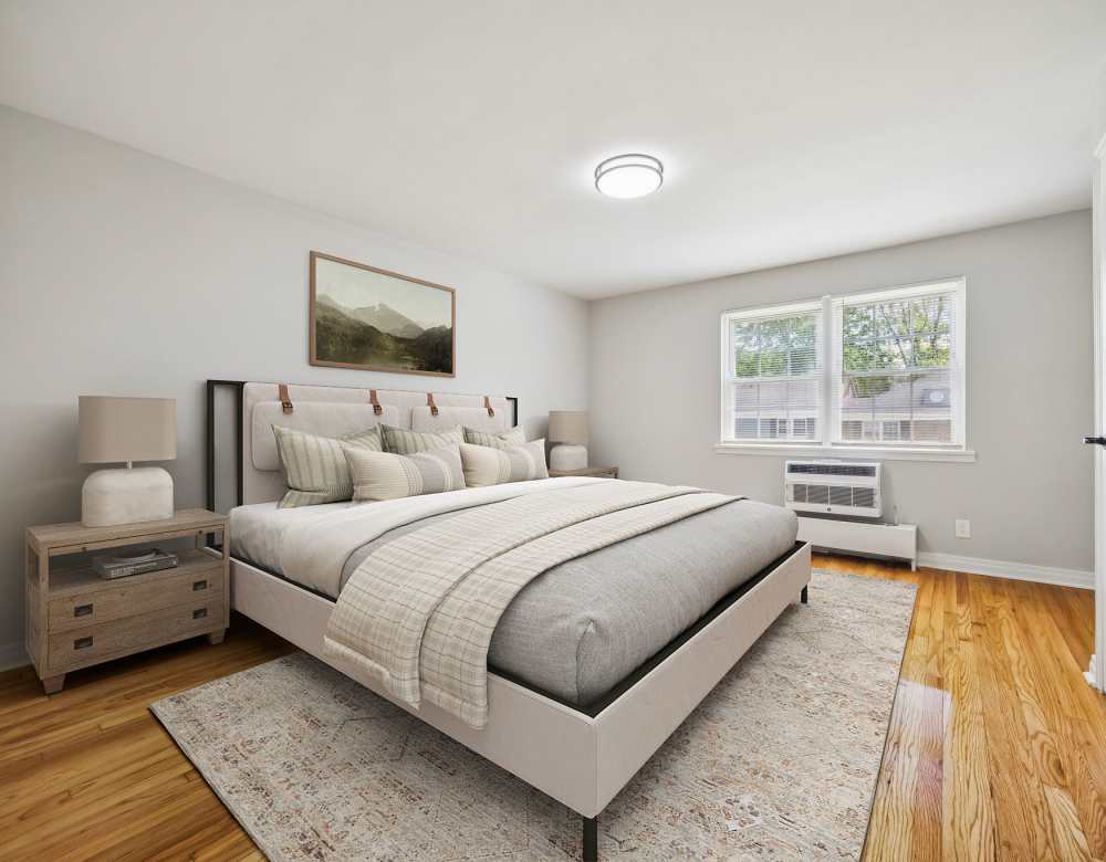 Spacious and modern bedroom at Eagle Rock Apartments at Maplewood in Maplewood, New Jersey