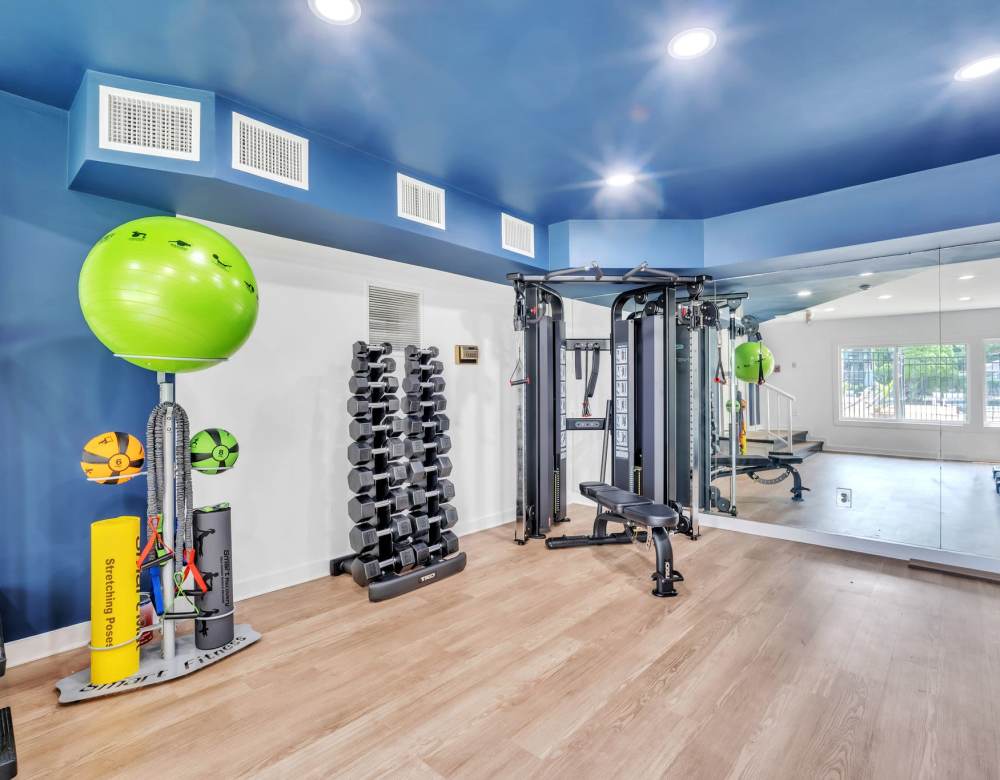 Resident gym at Eagle Rock Apartments at West Springfield in Springfield, Virginia