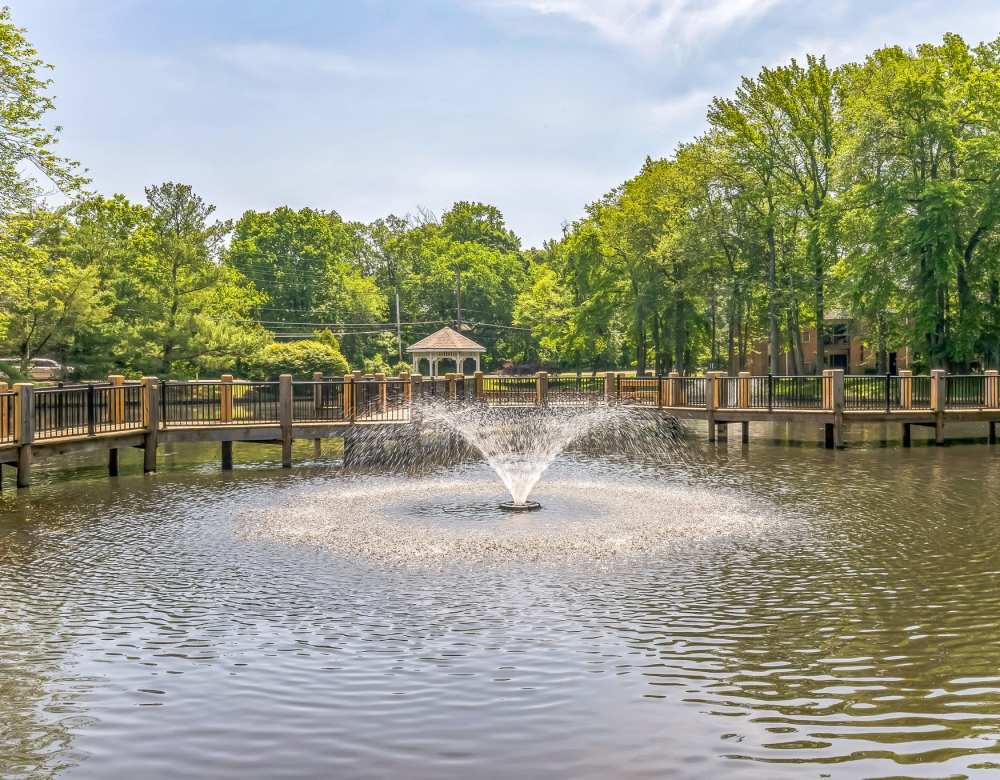 Pond at Ramblewood Village Apartments in Mount Laurel, New Jersey