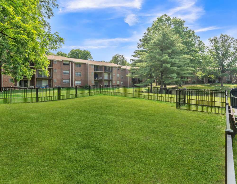 Pet friendly dog park at Eagle Rock Apartments at Bel Air North in Forest Hill, Maryland