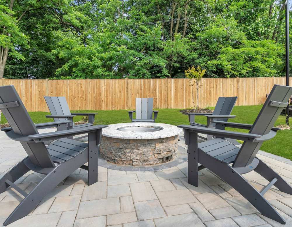 Fire pit area at Eagle Rock Apartments at Bel Air North in Forest Hill, Maryland