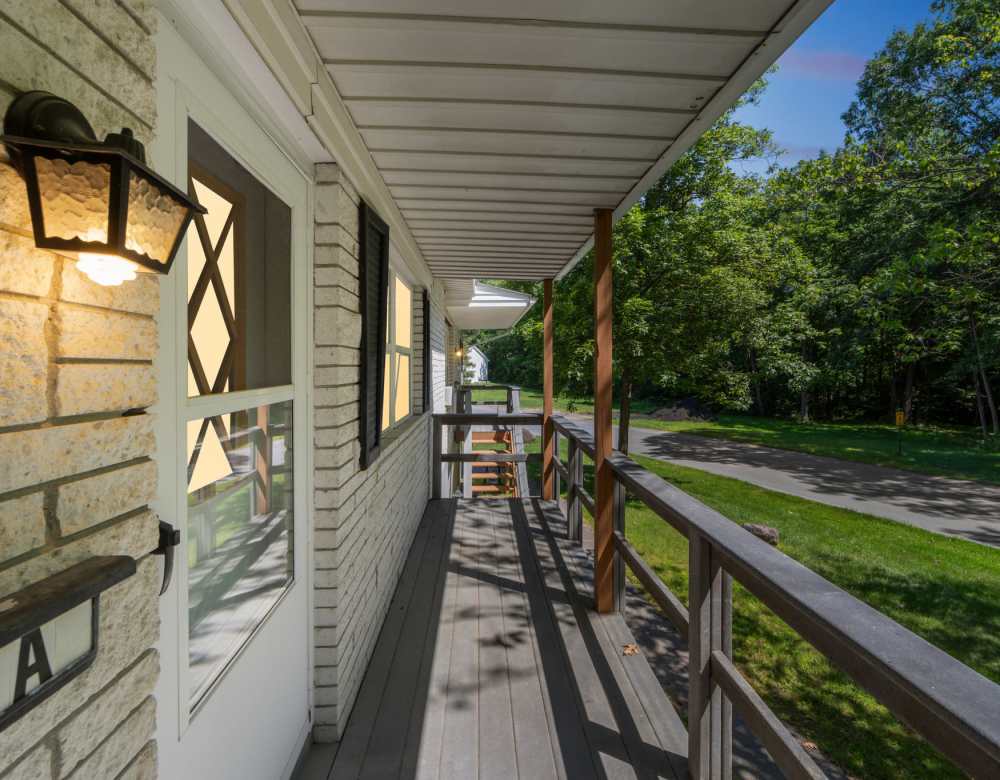Apartment deck and patio at Northway Eleven, An Eagle Rock Community in Ballston Lake, New York