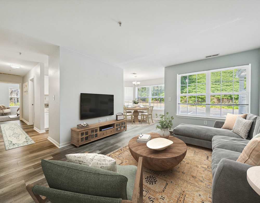 Our Modern Apartments in East Haven, Connecticut showcase a Living Room