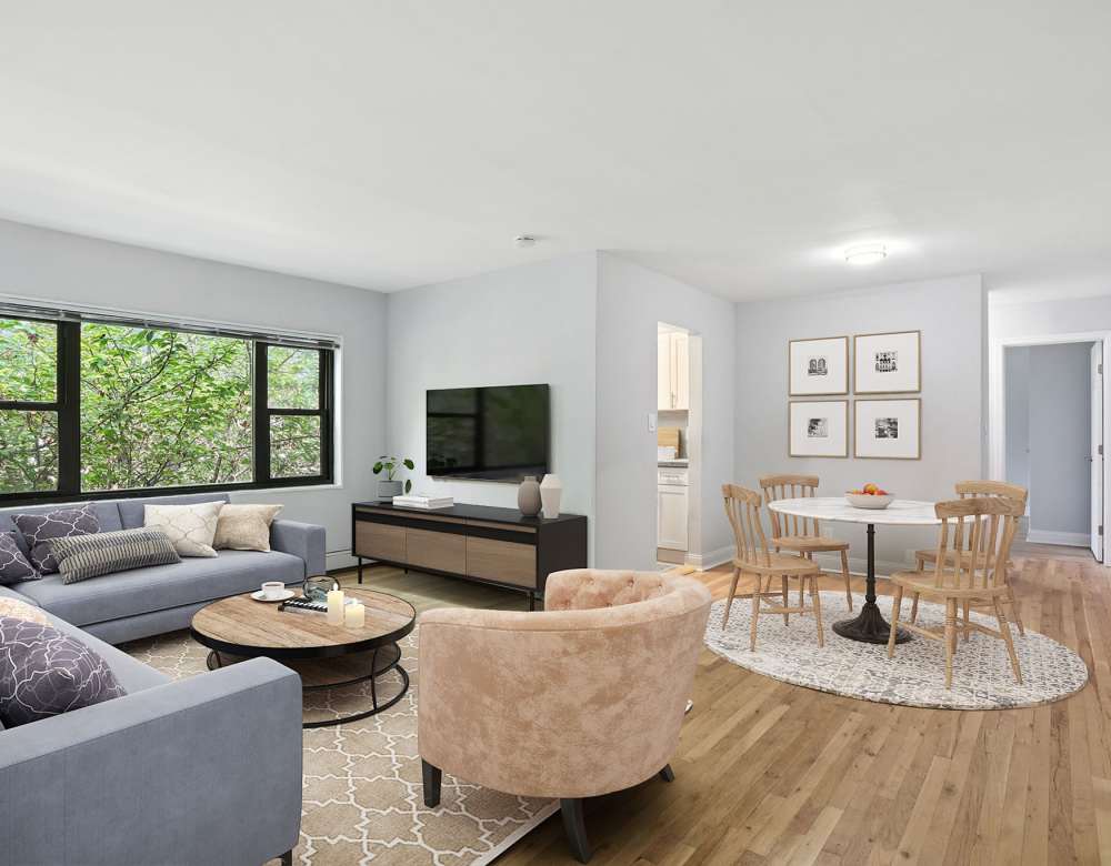 Our Beautiful Apartments in Hicksville, New York showcase a cozy Living Room