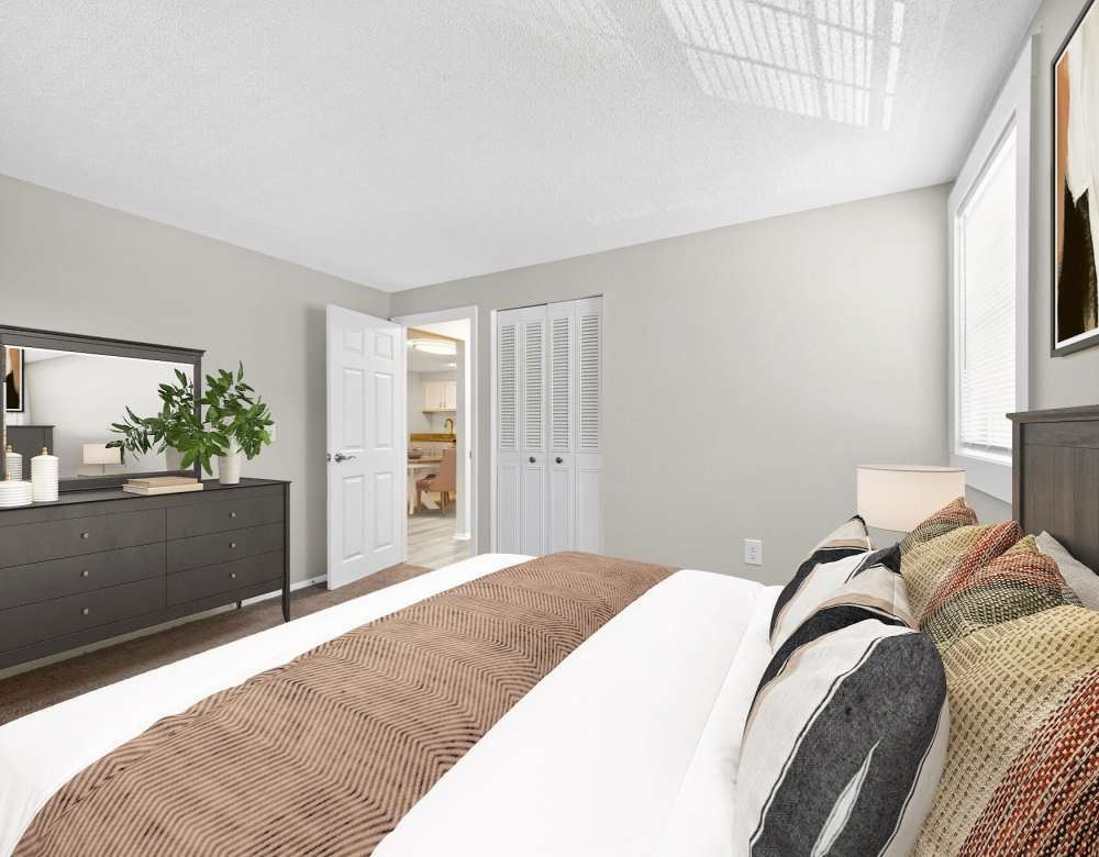 Cozy Bedroom at Apartments in Nashua, New Hampshire